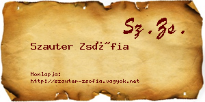 Szauter Zsófia névjegykártya