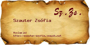 Szauter Zsófia névjegykártya