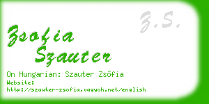 zsofia szauter business card
