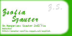 zsofia szauter business card